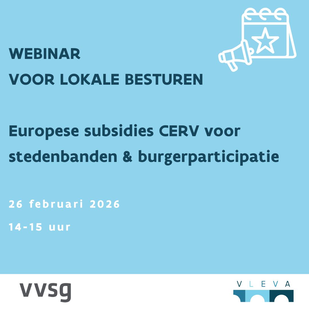 Webinar voor lokale besturen: Europese subsidies CERV voor stedenbanden & burgerparticipatie
