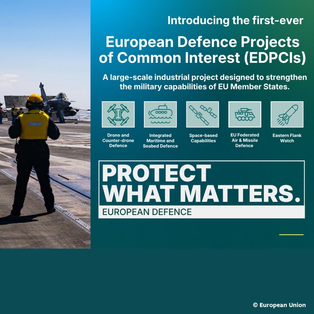 Europese Commissie lanceert 5 Europese defensieprojecten van gemeenschappelijk belang