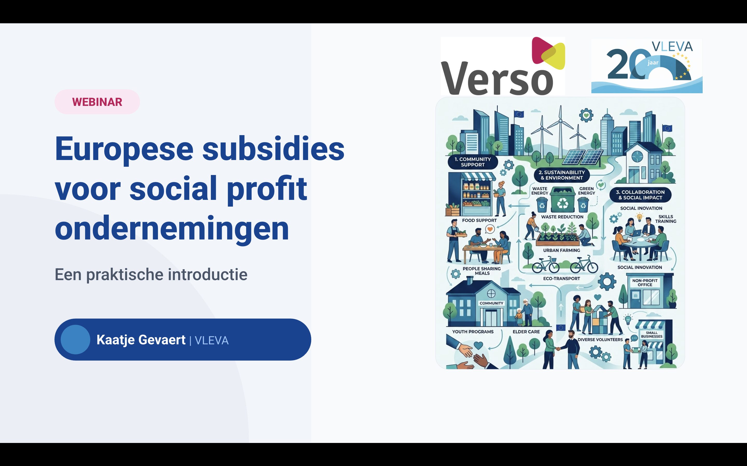 Webinar: Europese subsidies voor social profit ondernemingen: een praktische introductie